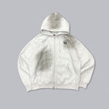 Boxy ruler zip hoodie