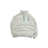 chain logo patch half zip