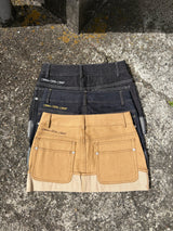 FOLDED DENIM SKIRT