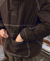quilting stitch half zip anorak