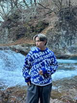 徽標蓬鬆的針織