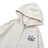 國王徽標拉鍊連帽衫