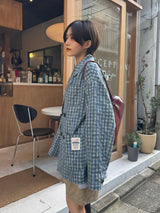 Check tailored ss jacket
