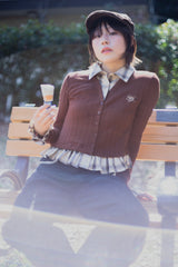 레이어드 카디건 확인 【yung】