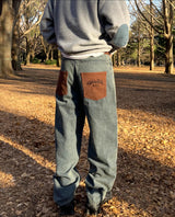 Bi-Color Denim Pants