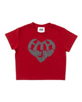HEART LOGO APPLIQUÉ CROPPED TEE