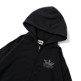 國王徽標拉鍊連帽衫