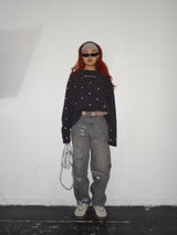 Random Heart Waffle Long Tee