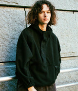 반 zip 양털 파카