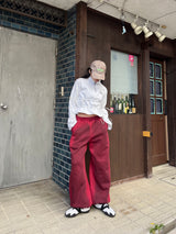 Draw cord half zip sweat