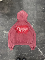 universal logo Premium crush EMB zip hoodie