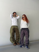 nylon shirring pants
