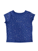 라인스톤 크롭 티