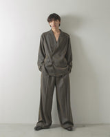 Double Breasted Chambray Tailored Jacket