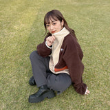 crazy color fleece half zip