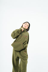 Half zip fleece setup