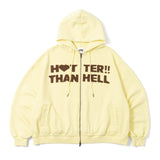 block logo zip hoodie