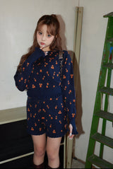 【jouetie×HTH】フリルフラワーニットパンツ