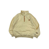 chain logo patch half zip