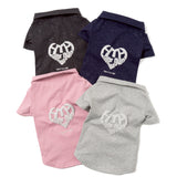 glitter heart logo hoodie (for pets)