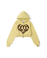 VINTAGE HEART LOGO ZIP HOODIE