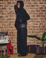 Boxing Glove Waffle Double Zip Hoodie