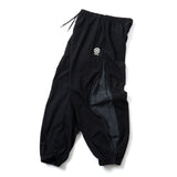 N logo side-zip nylon pants