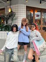 Random Heart Waffle Long Tee