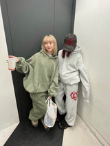 像心臟徽標汗水褲一樣復古