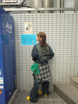 CMT 통치자는 데님 L/S 셔츠를 씻었습니다