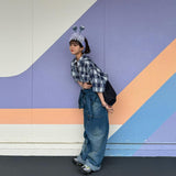 fringe checked shirt