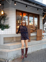 【jouetie×HTH】フリルフラワーニットTOPS