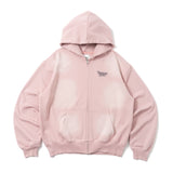 over dye universal logo zip hoodie