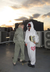 像心臟徽標汗水褲一樣復古