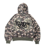 over dye universal logo zip hoodie