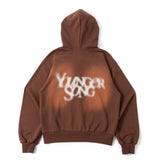 over dye universal logo zip hoodie