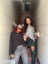 Random Heart Waffle Long Tee