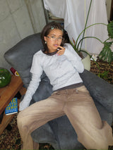 Layered border long tee