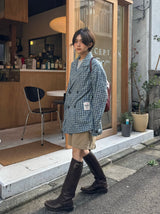 Check tailored ss jacket