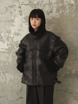 Cut Off FAUX FADE MOUTON B-3 JACKET