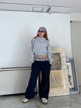 2way shoulder zip hoodie