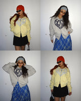 心臟徽標拉鍊連帽衫