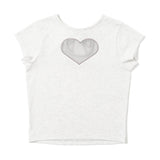 see through heart tee