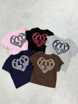 HEART LOGO APPLIQUE TEE