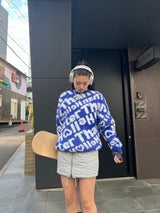 徽標蓬鬆的針織