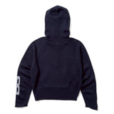 ハーフジップニットフーディー