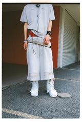 NINETY Faded Layered Shorts