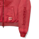 Grunge graphic zip hoodie