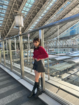 shaggy cropped cardigan