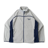 bicolor full zip fleece jacket